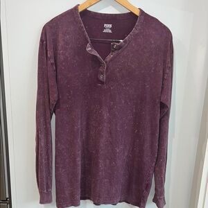 PINK Purple Henley Shirt